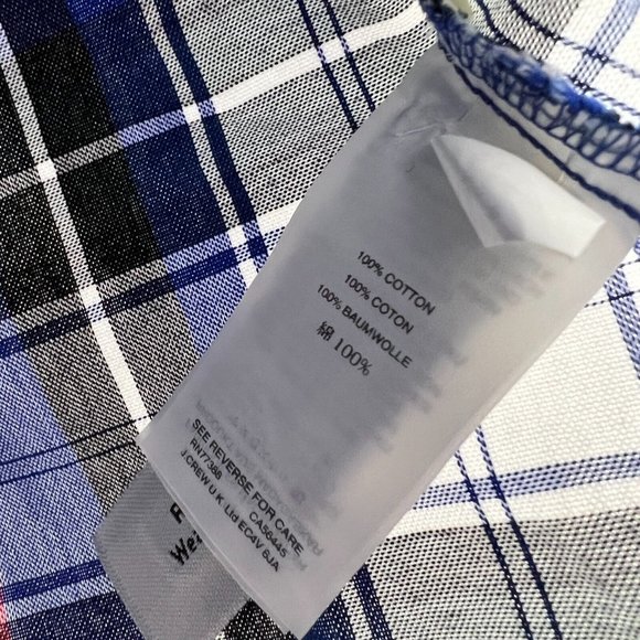 J.Crew Perfect Shirt Blue Tartan Plaid Button Down Long Sleeve Top - Picture 6 of 11